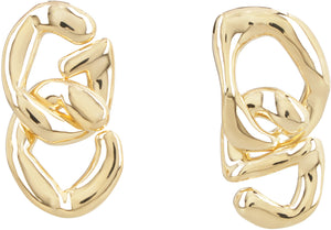 Maxi chain earrings with logo-1